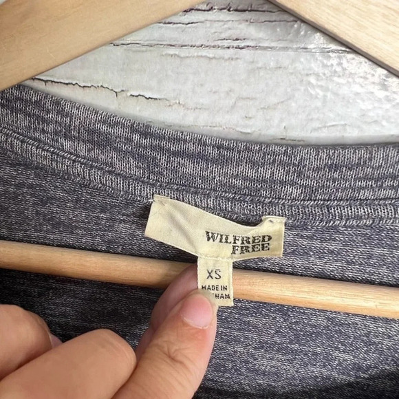 Aritzia WILFRED FREE Diapason purple gray long sleeve pullover top shirt xs - Picture 5 of 10